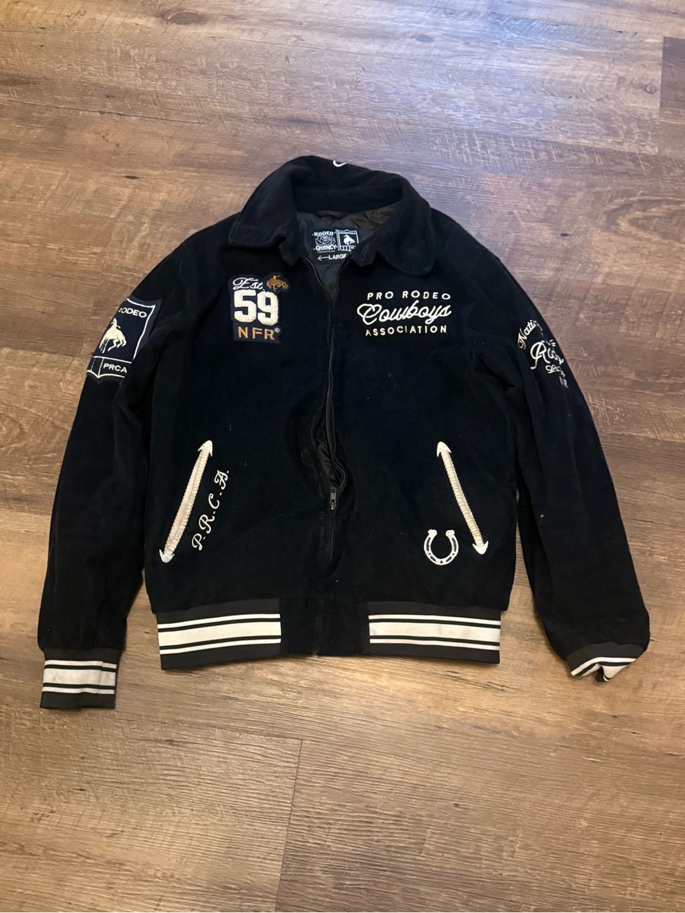 Pro Rodeo Cowboys Association Navy Bomber Jacket